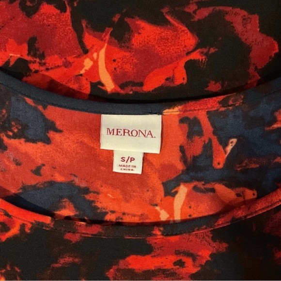 MERONA WOMENS SIZE SMALL PETITE 3/4 SLEEVE CAREER DRESS GENTLY WORN - Picture 3 of 3